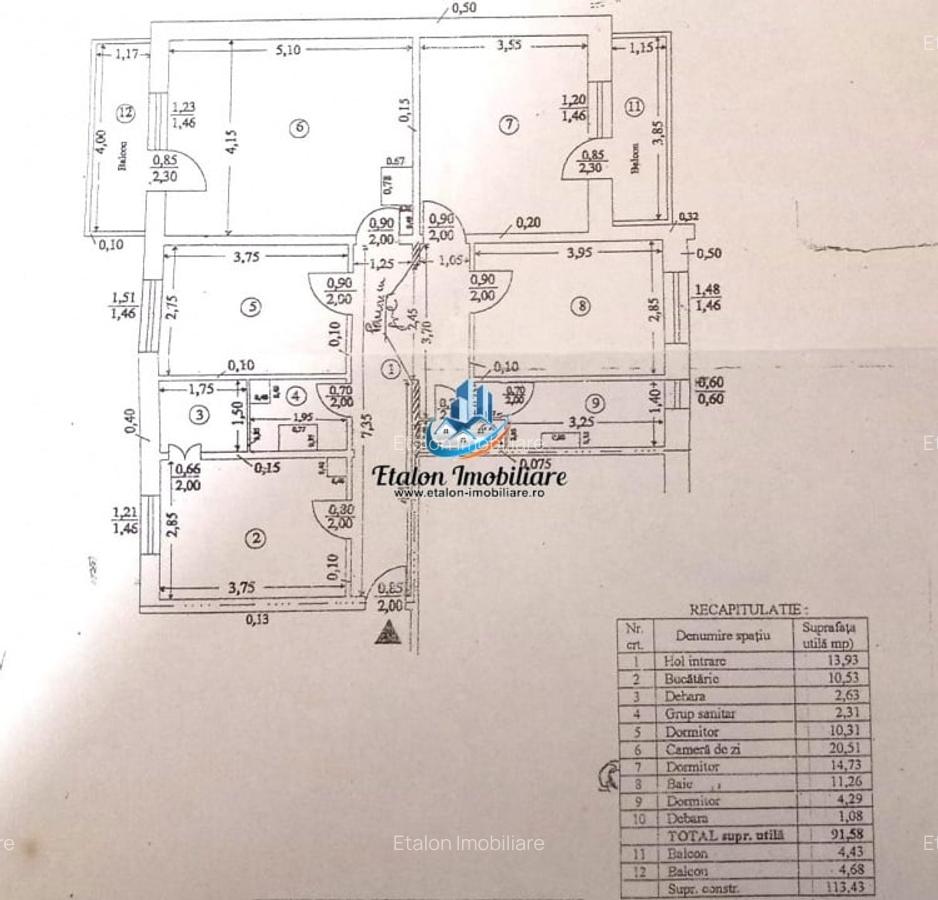 Apartament 4 camere, 2 bai, 2 balcoane, 101 mp utili Calea Romanului - 2