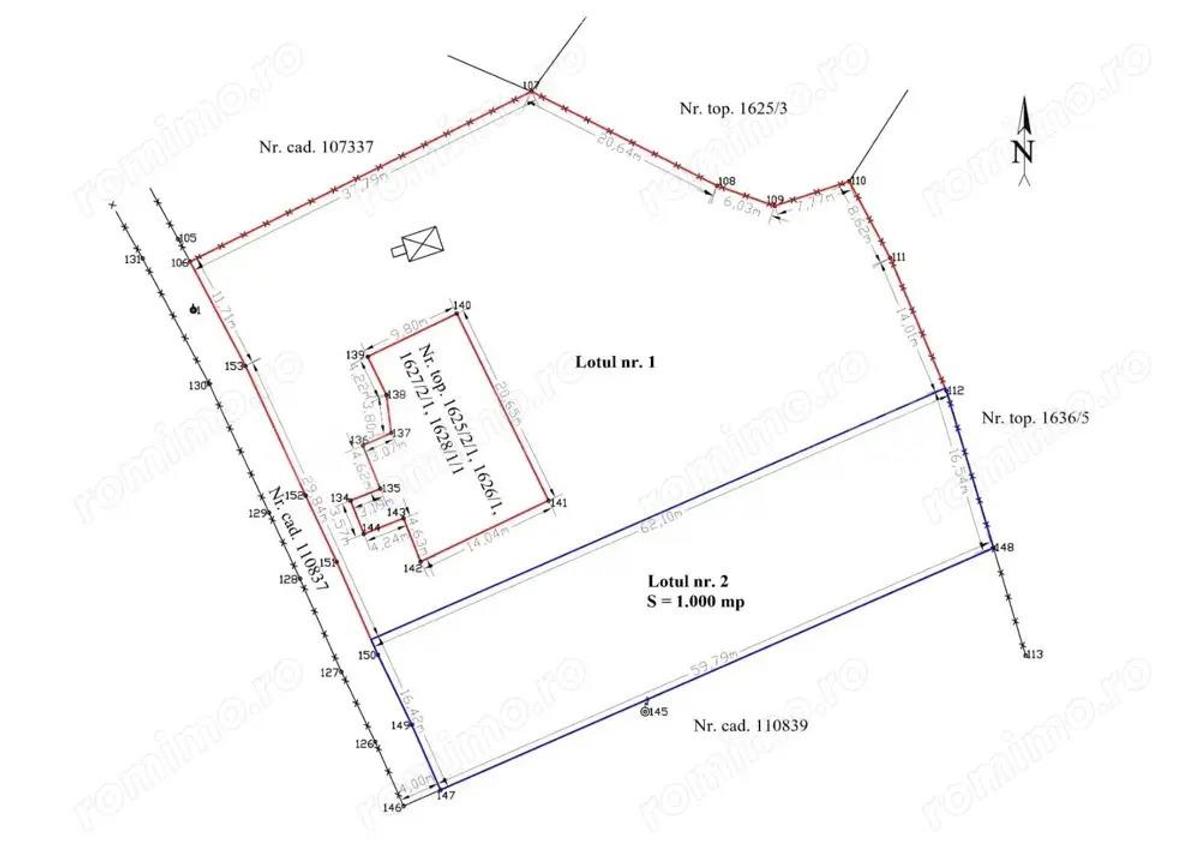 Teren intravilan 3054mp cu utilitati+constructie pe teren, langa vila Bran - 3