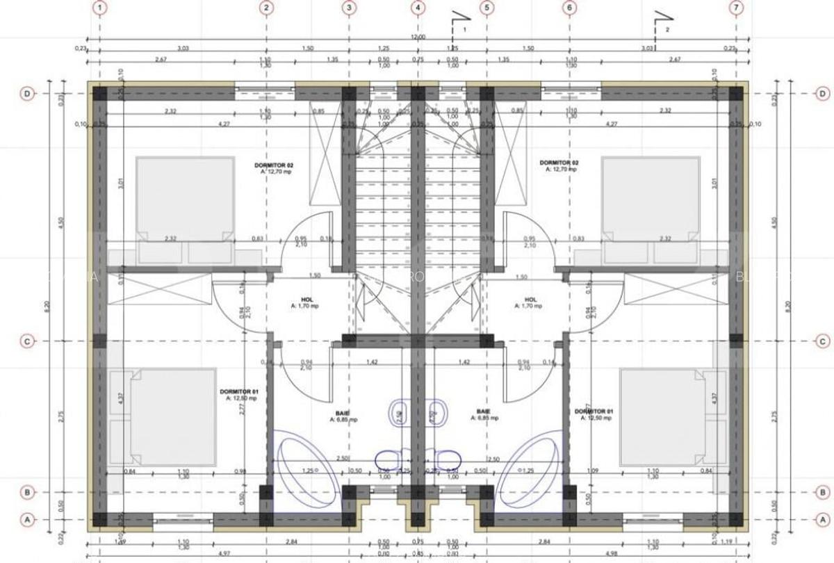 Duplex de vanzare in Sanandrei, 3 camere P+E 73mp utili 310m - 2