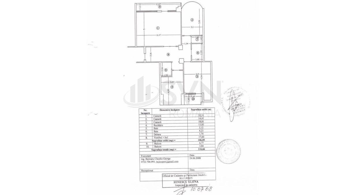 Apartament cu 4 camere decomandat în P-ța Unirii - 10