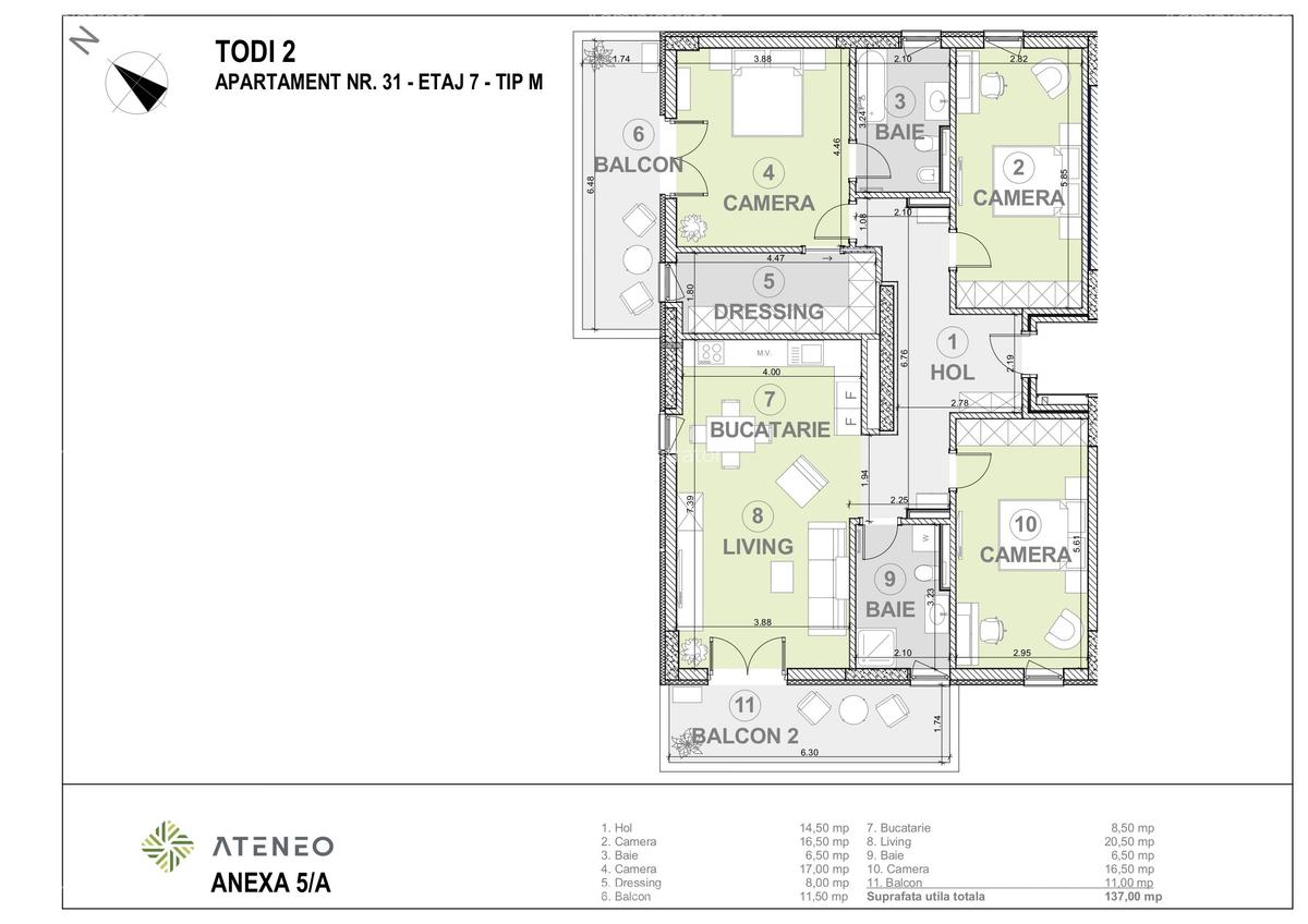 Apartament cu 4 camere în Torontalului - 7