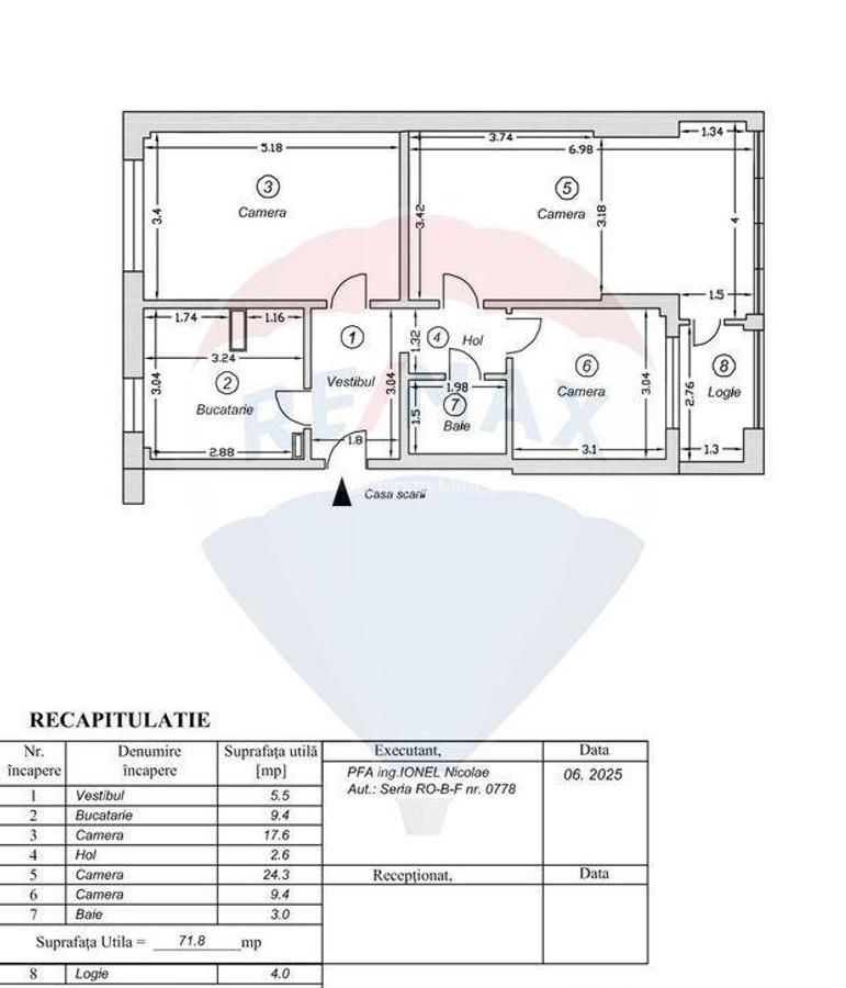 Apartament 3 camere, 75.8mp, zona Titan, 1 Decembrie 1918 - 18