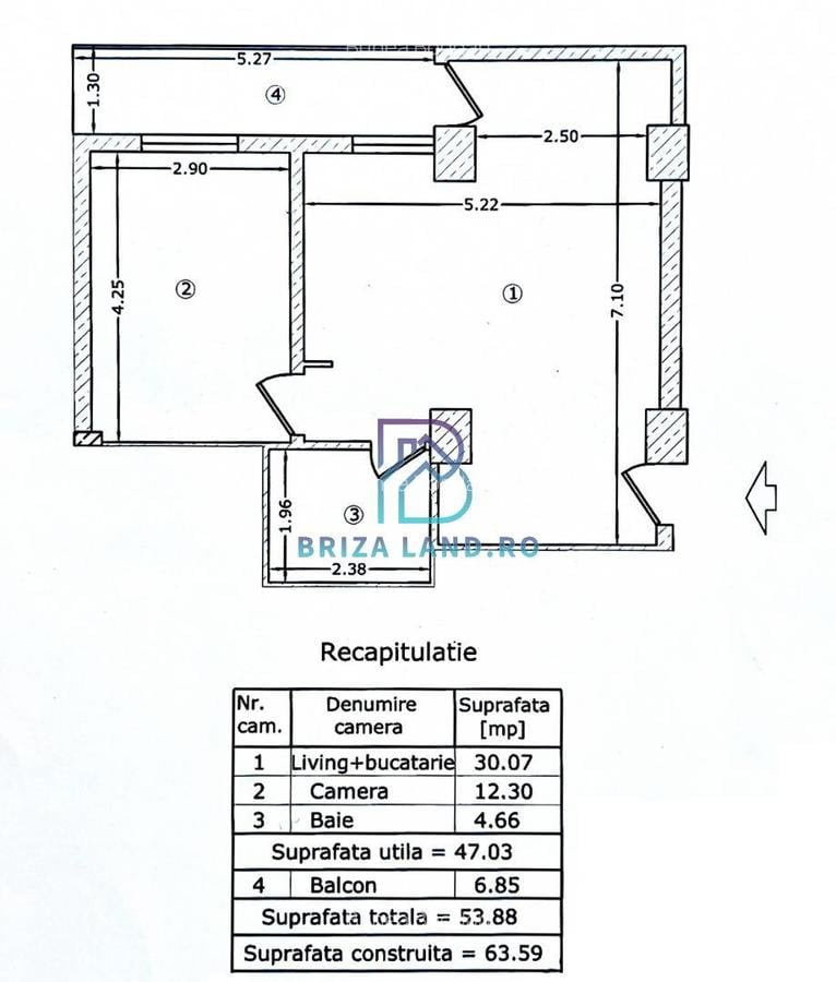 Apartament cu 2 camere semidecomandat în Bucureștii Noi - 11