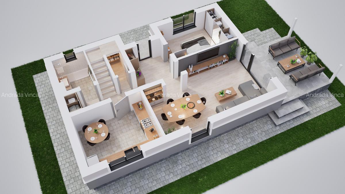 Locuință single 136 mp – compartimentare eficientă și design practic - 5