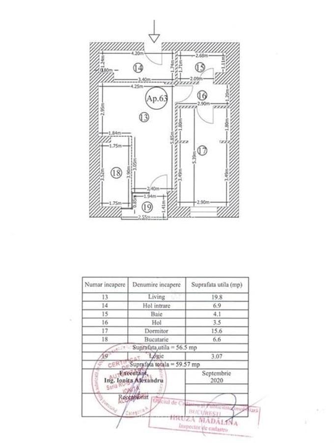 Vanzare apartament lux 2 camere | Barbu Vacarescu | 60mp utili | etaj 7 | mobila - 11
