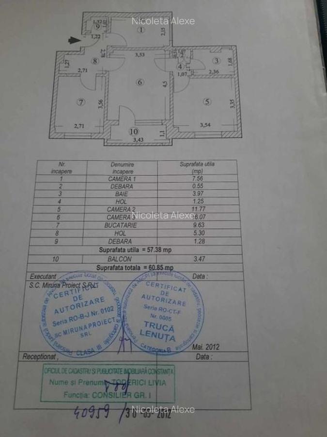 Apartament 3 camere, etaj 3,/4 Central, Navodari - 17