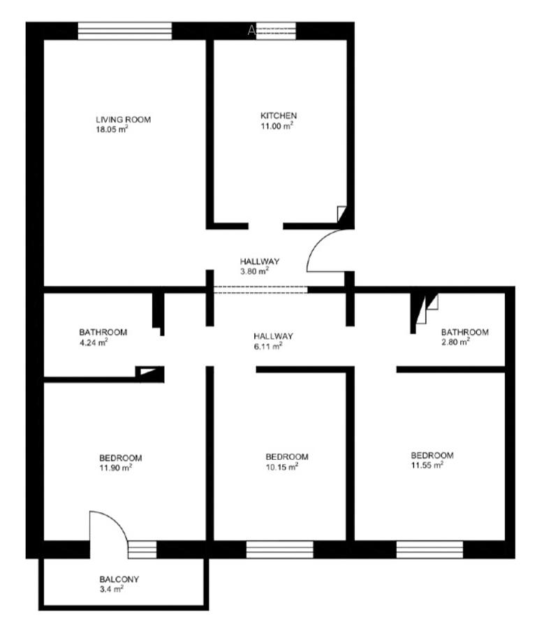 Apartament cu 4 camere, 83mp, zona sub Stadion (Tolstoi), Alba Iulia - 8