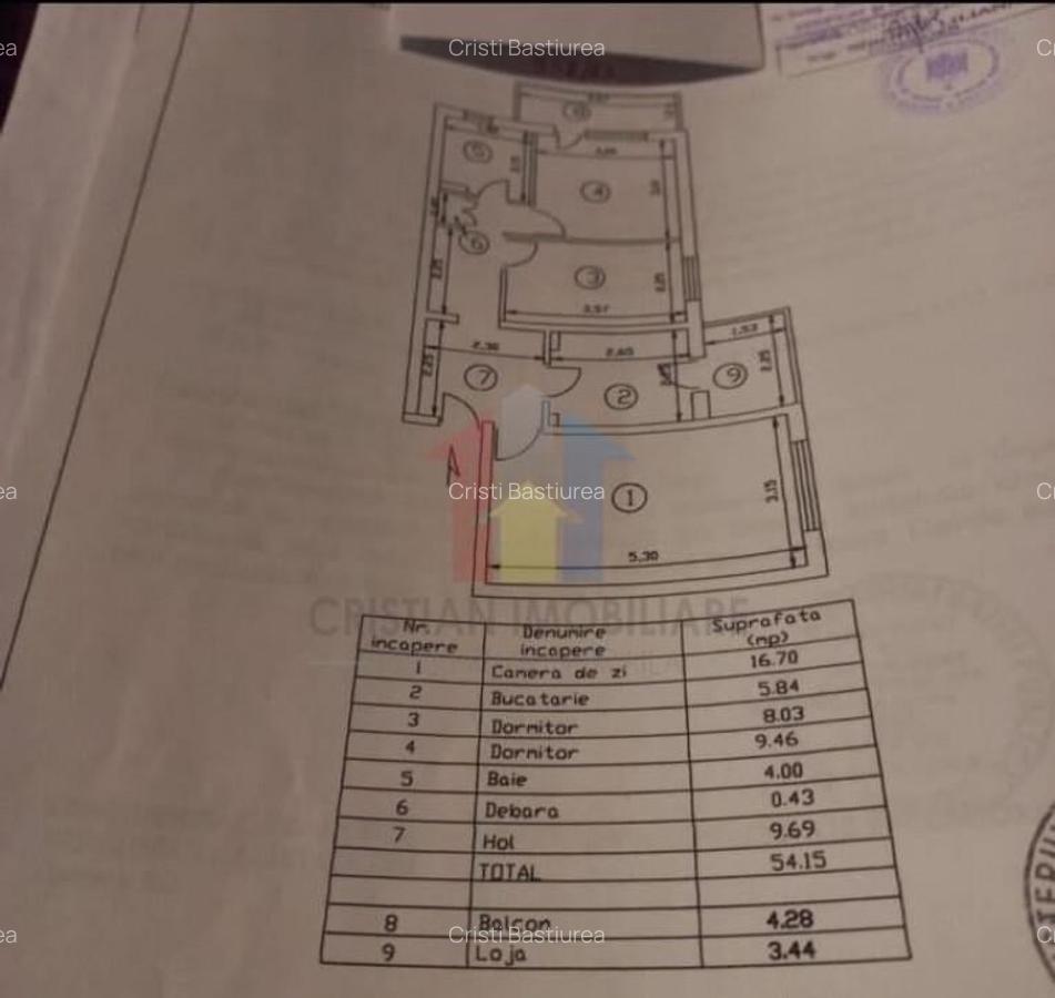 Apartament 3 camere zona Progresu ETAJ 3 - 3