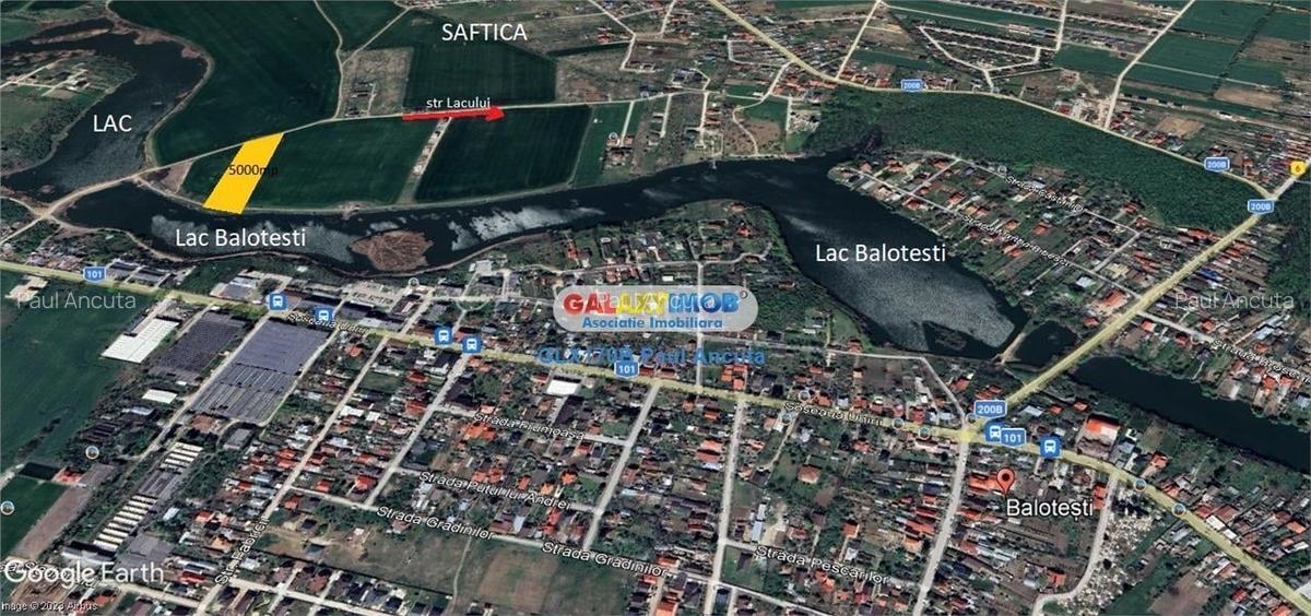 Teren Lac Balotesti 5000 mp intravilan utilitati str Lacului. - 3