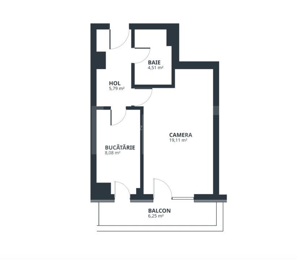 Apartament de 1 camera, 43,74 mp, zona Tatarasi - 2