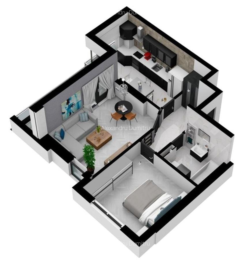 Apartament cu 2 camere decomandat în Măgurele - 4