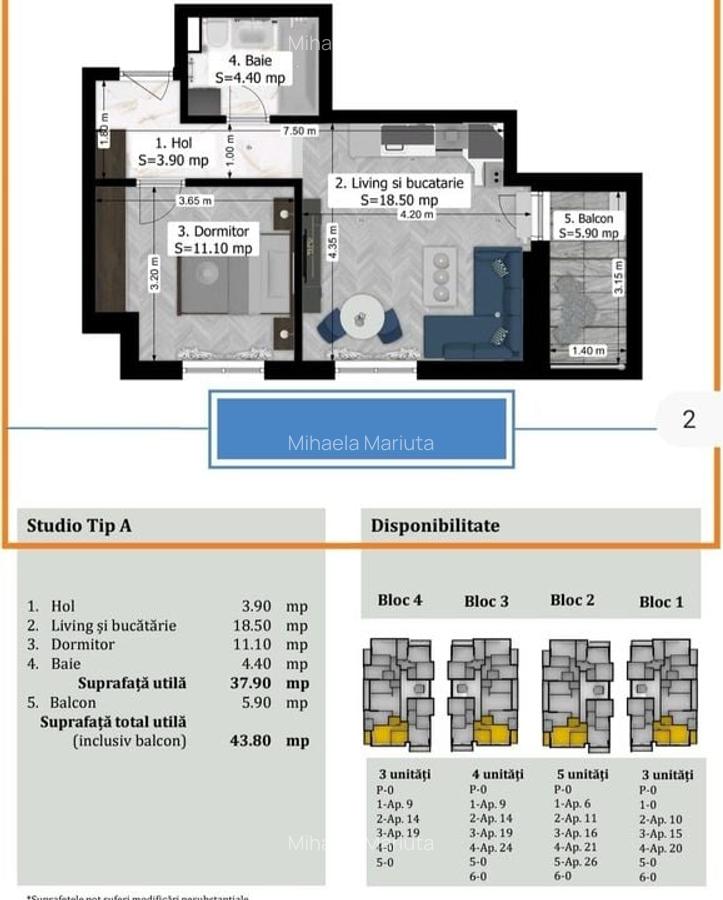 AP. 2 CAMERE TIP STUDIO-CORA ALEXANDRIEI, RATE LA DEZVOLTATOR,COMIS 0% - 14