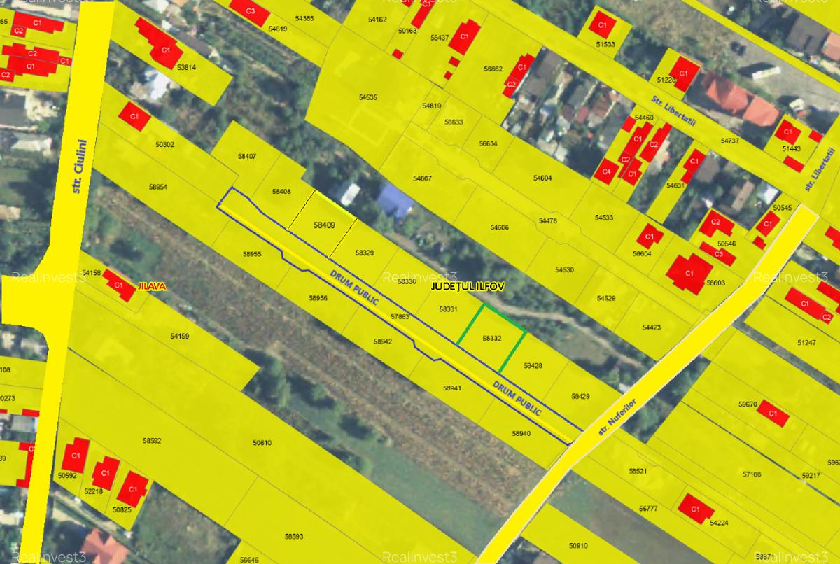 Bucuresti-Sud Jilava-lot teren 465 mp ideal casa-intravilan utilitati complete - 2