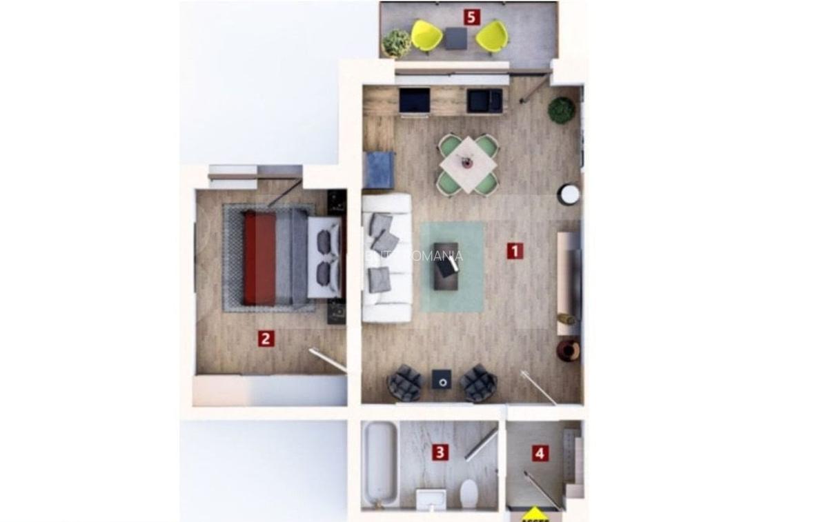 De vanzare apartament 2 camere studio / decomandat - 1