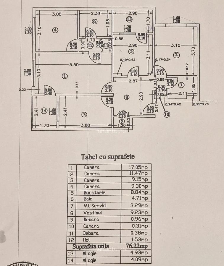 Gheorghe Latea Apartament 4 Camere de Vanzare -85 mp -Etaj 6/8 -159 - 16