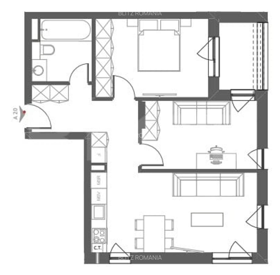 Apartament 3 camere, finisat, balcon, garaj, zona Somesului - 5