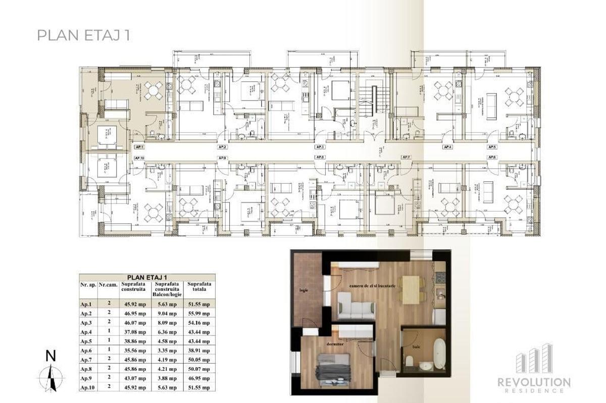NEW! COMISION 0% - Apartamente 1-2 camere - Oltului 13A, Baia Mare - 6 NEW! COMISION 0% - Apartamente 1-2 camere - Oltului 13A, Baia Mare - 6