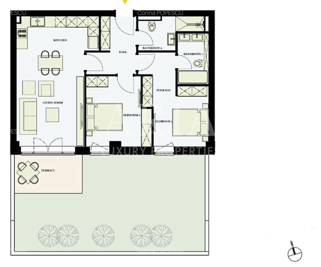 Apartament cu 3 camere decomandat, mobilat în Pipera - 17