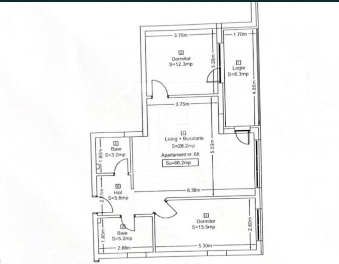 Apartament 3 camere 2 bai, parcare, zona Vivo - 8