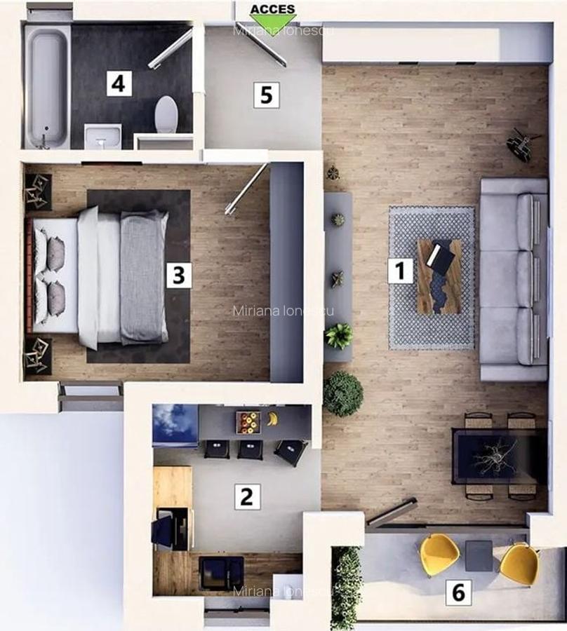 Apartament cu 2 camere decomandat în Torontalului - 7