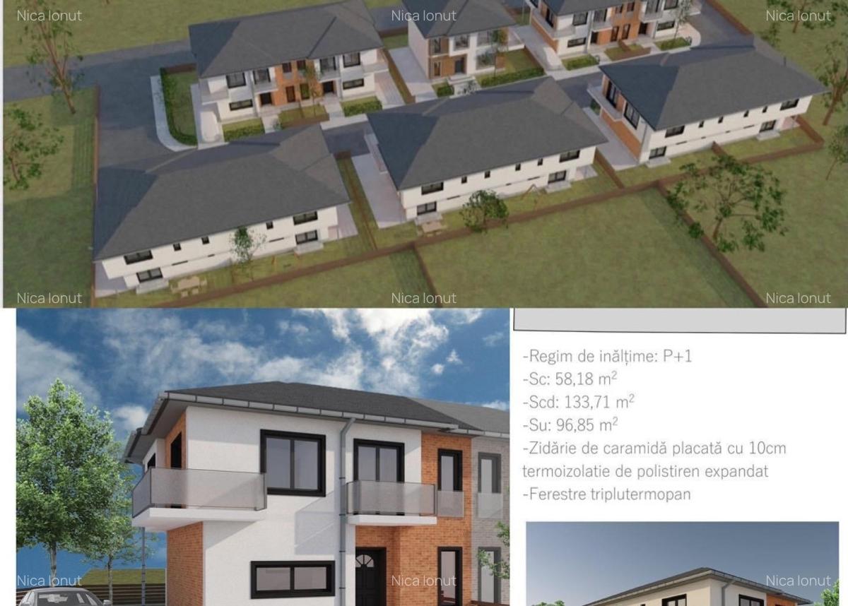 Duplex 100 mp utili, teren 200mp, ansamblu privat, Floresti - 4
