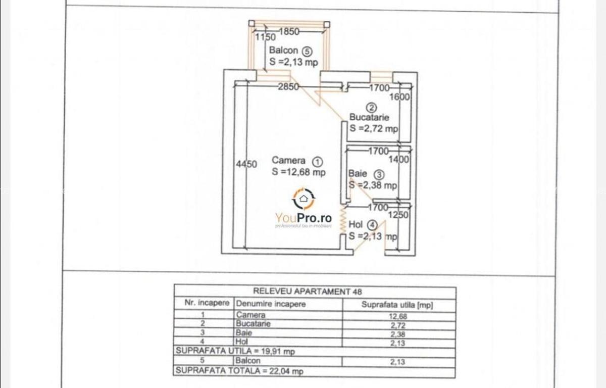 Proprietar Garsoniera cu Balcon Totul NOU - 1