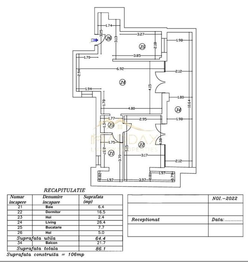 Apartament cu 2 camere decomandat în Floreasca - 17