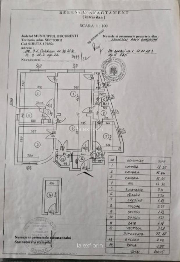 Apartament 3 camere Jean Louis Calderon - Universitate, etaj 2/4, 93mp - 5