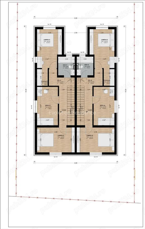 Duplex in centrul Comunei Sacalaz P+E+Pod, 4 camere - 9