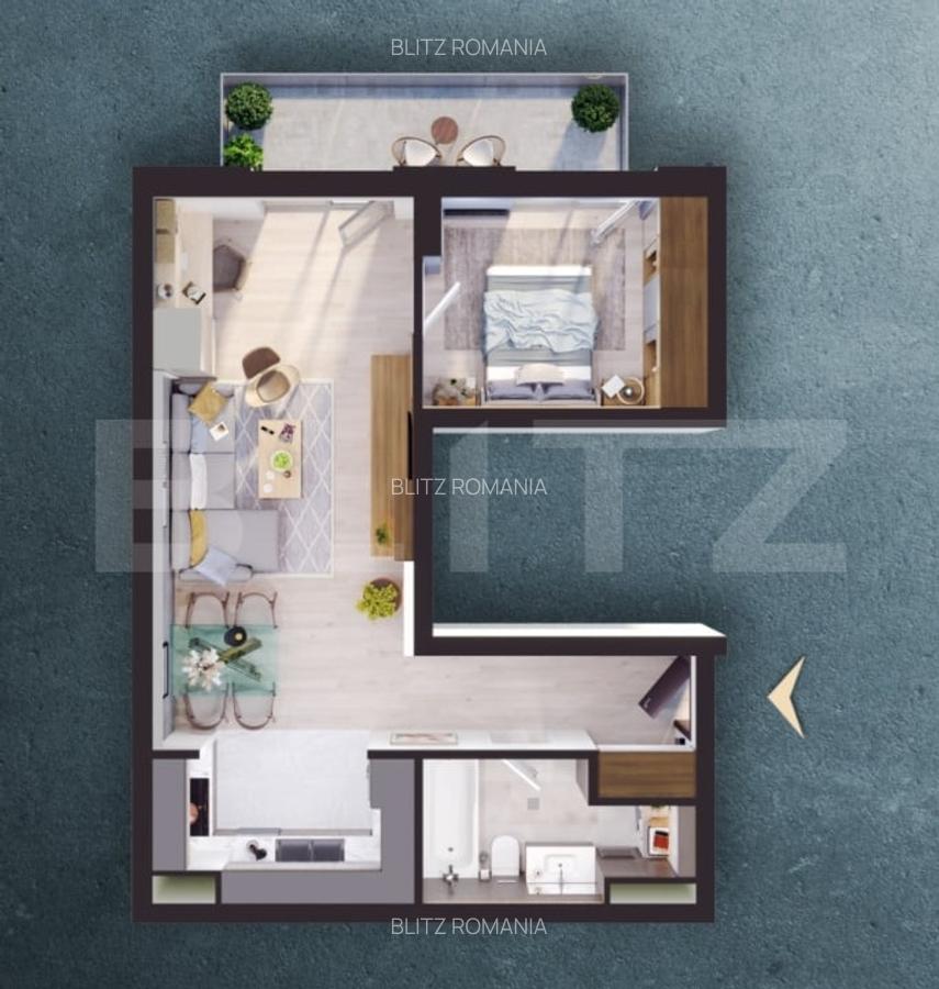 Apartament de vanzare, cu 2 camere, 51 mp, zona Elite - 1