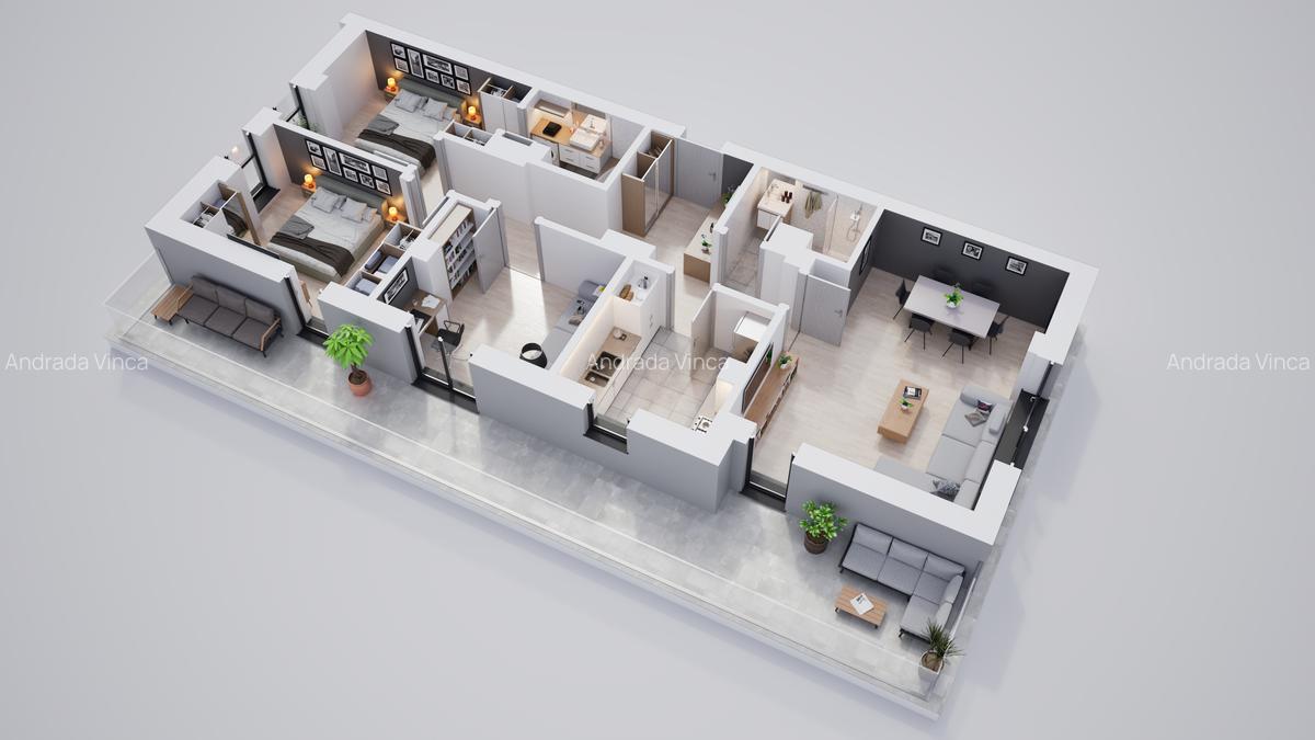 Apartament 4 camere, spațios, ansamblu verde, parcari subterane, boxe depozitare - 2