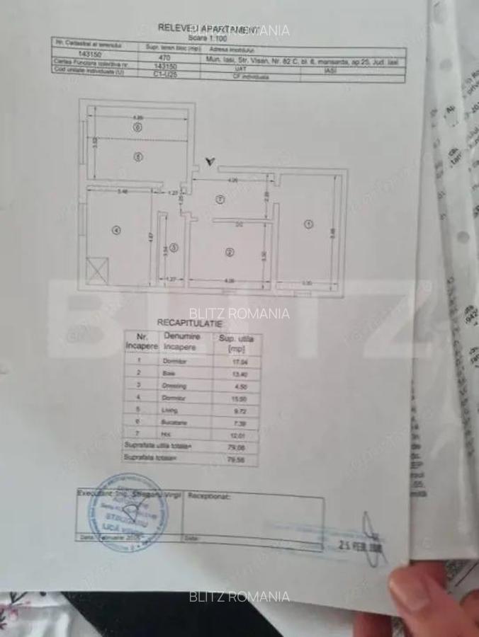 Apartament 3 camere, 80 mp, zona Bucium - 13