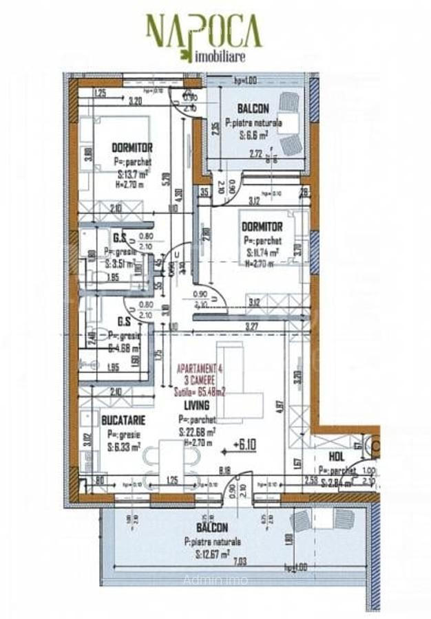 Apartament 3 camere de vanzare in Intre Lacuri, Cluj Napoca - 1