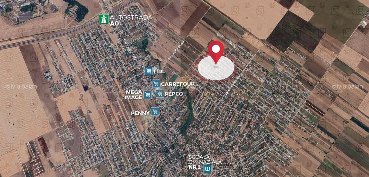 Teren 500 mp, Comuna Berceni, deschidere 18.30 ml - 2