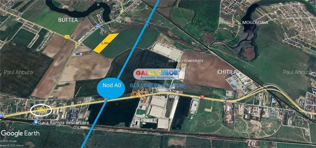 Teren Buftea str Milano 14000 mp zona Mixta ,servicii acces A0 si DN7 - 3