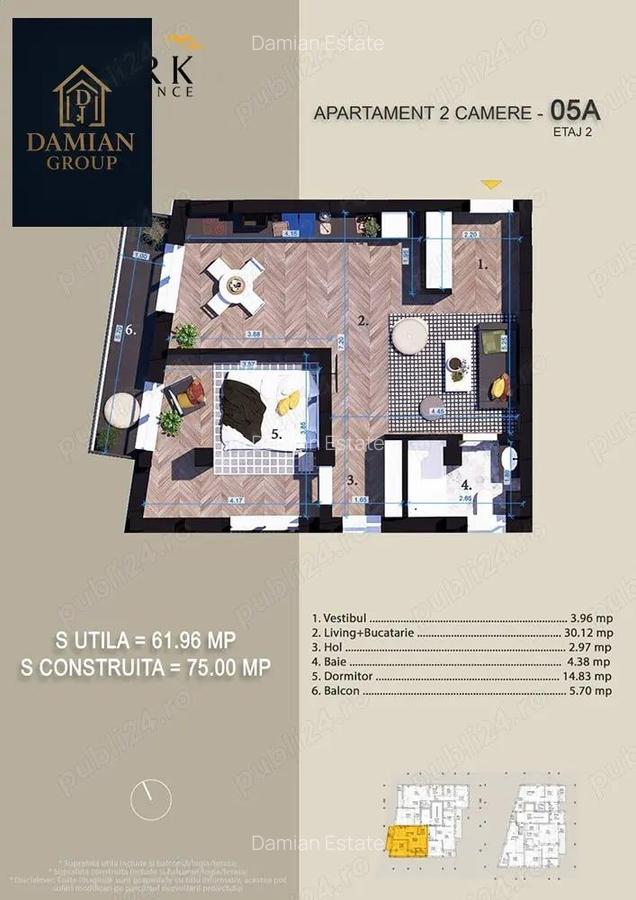 Apartament 2 camere 0% comision 56mpu+6mp balcon Theodor Pallady langa Parcul Teilor ref DGE 05A-C1 - 9