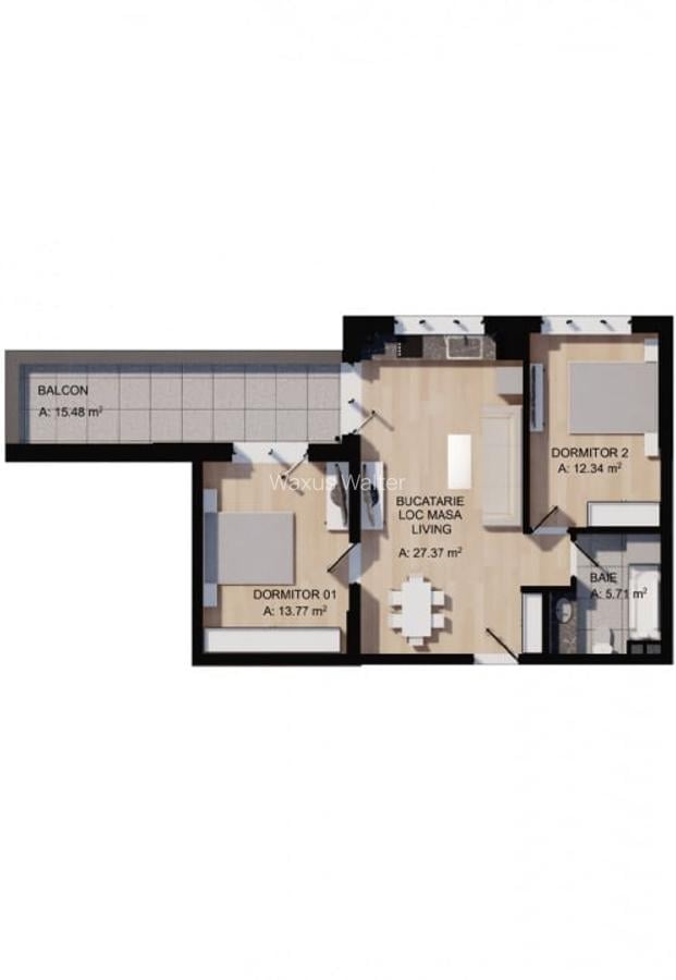 Apartamente semifinisate de 2 si 3 camere, in zona Eroilor / Floresti - 2