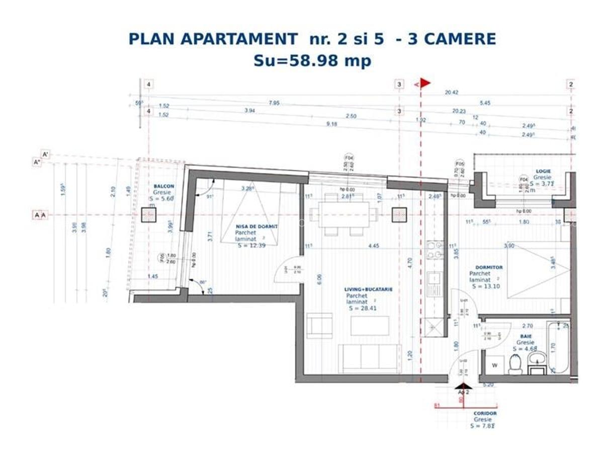 Apartament cu 3 camere decomandat în Badea Cârțan - 5