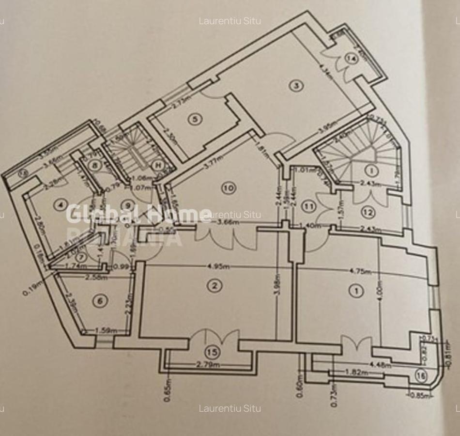 Spatiu birouri - 3 camere | Zona Cismigiu | Et. 2 - Cladire Interbelica | 107 MP - 8