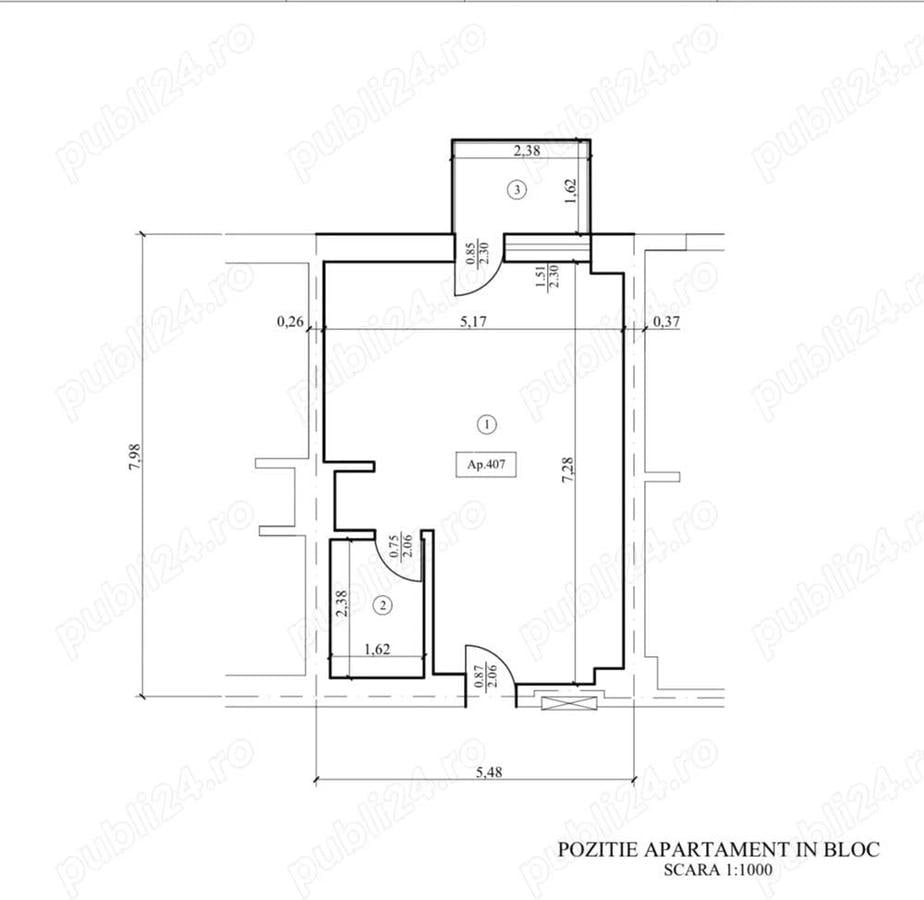 Studio modern bloc nou-statiunea Sinaia - 10