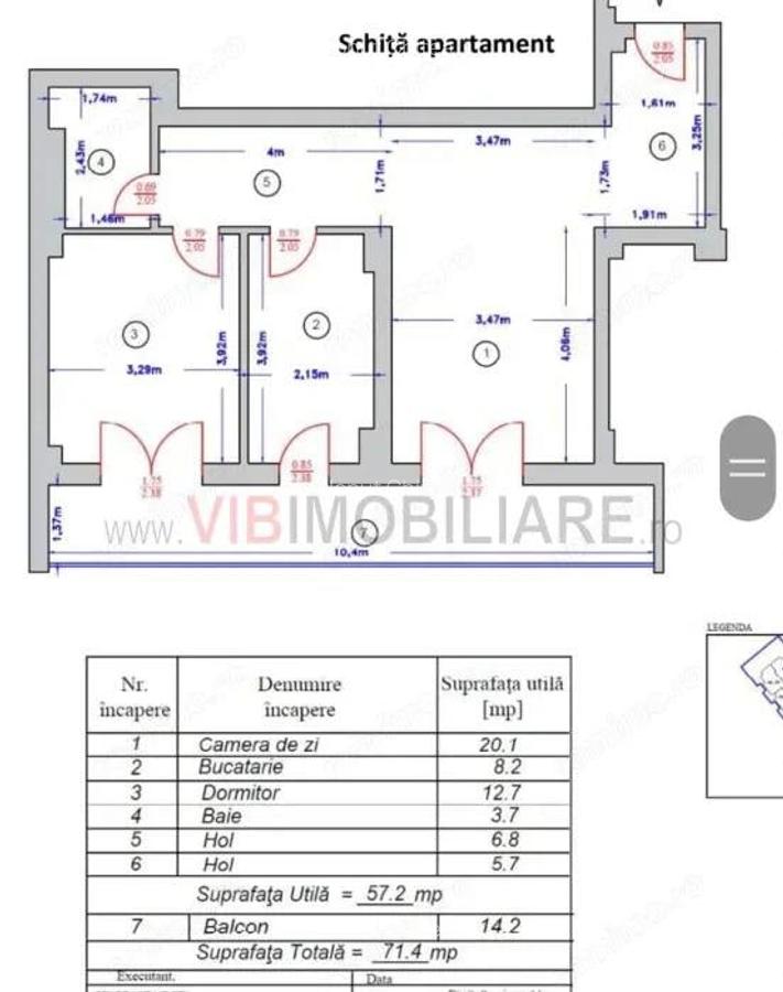 Apartament 2 camere modern mobilat Straulesti 57 mp utili plus balcon 14 mp - 6