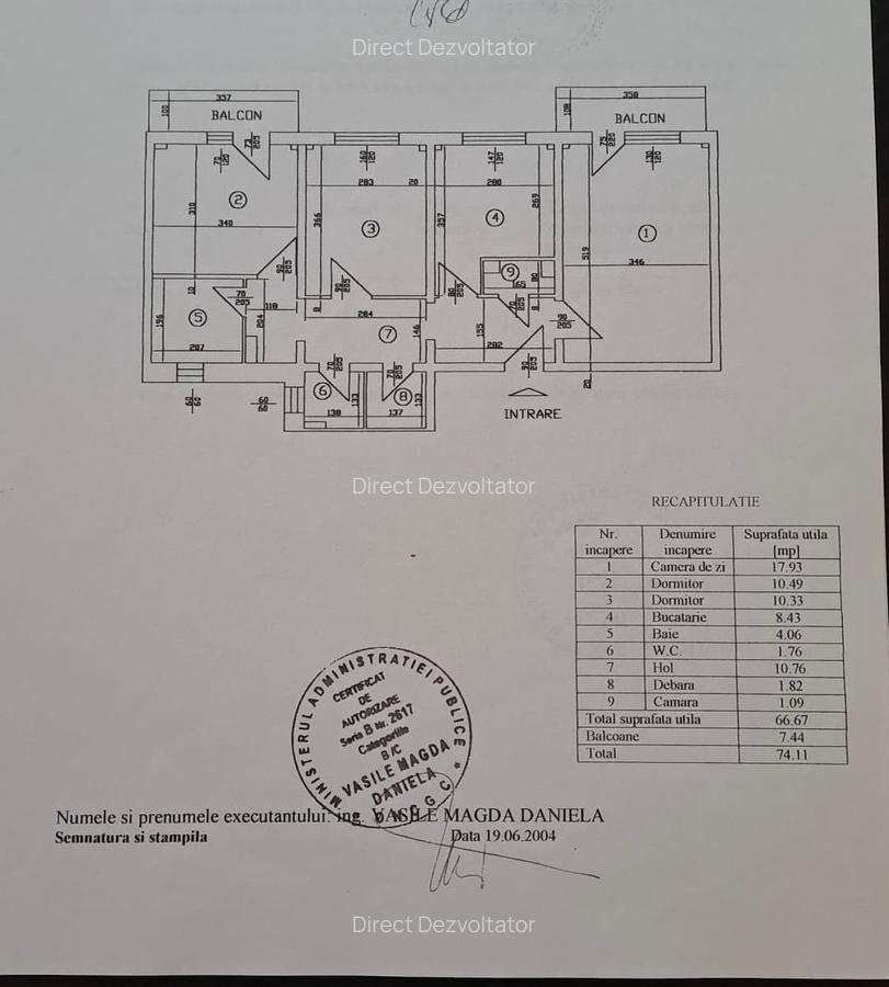 Apartament 3 camere cu 2 balcoane și 2 băi – Valea Lunga -Militari, etaj 3 - 10