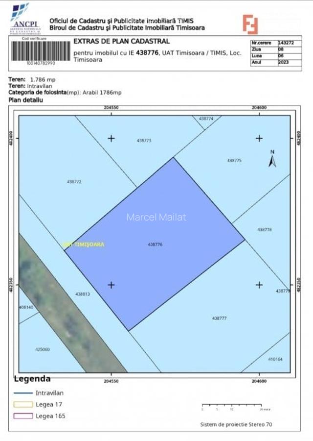 Teren intravilan 3546 mp, S+P+2E+M, Calea Torontalului - 1 Teren intravilan 3546 mp, S+P+2E+M, Calea Torontalului - 1