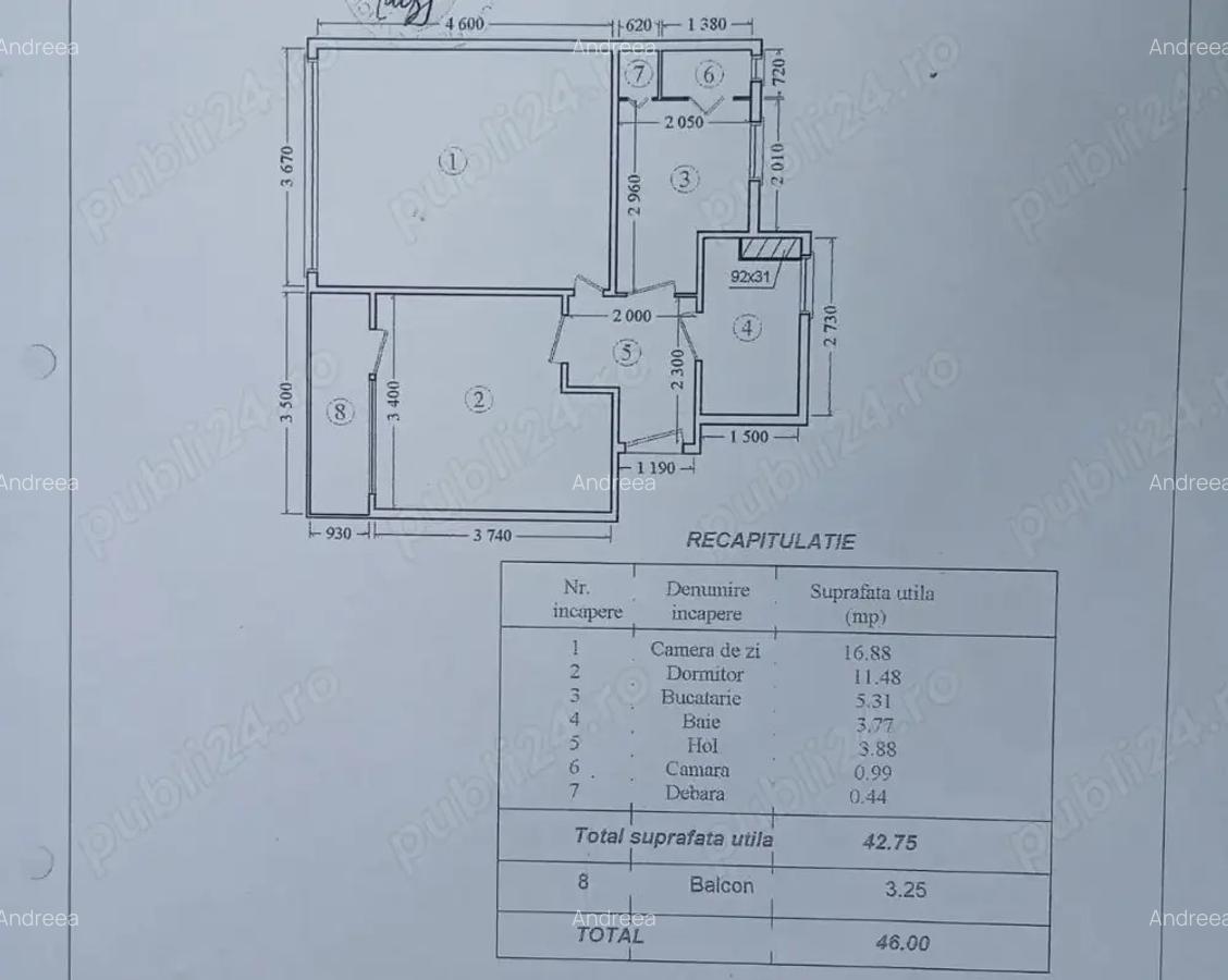 Vand apartament 2 camere | 1 min metrou Tineretului | Etaj 1 - 1