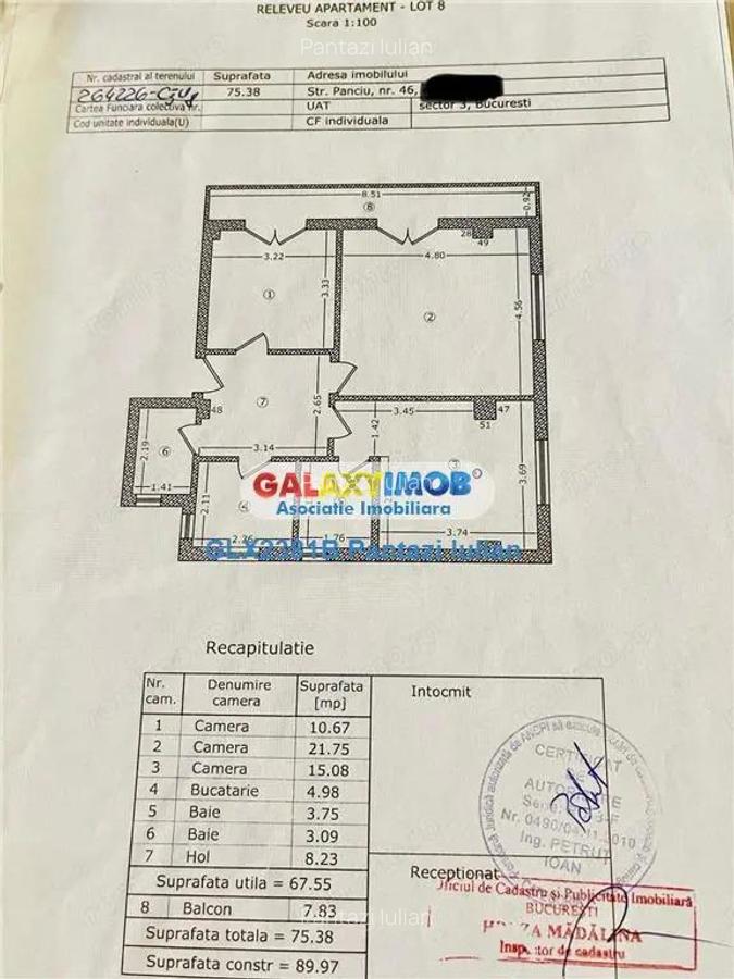 Bucurestii Noi | 3 camere | Centrala | 8min. metrou | Comision 0% - 12