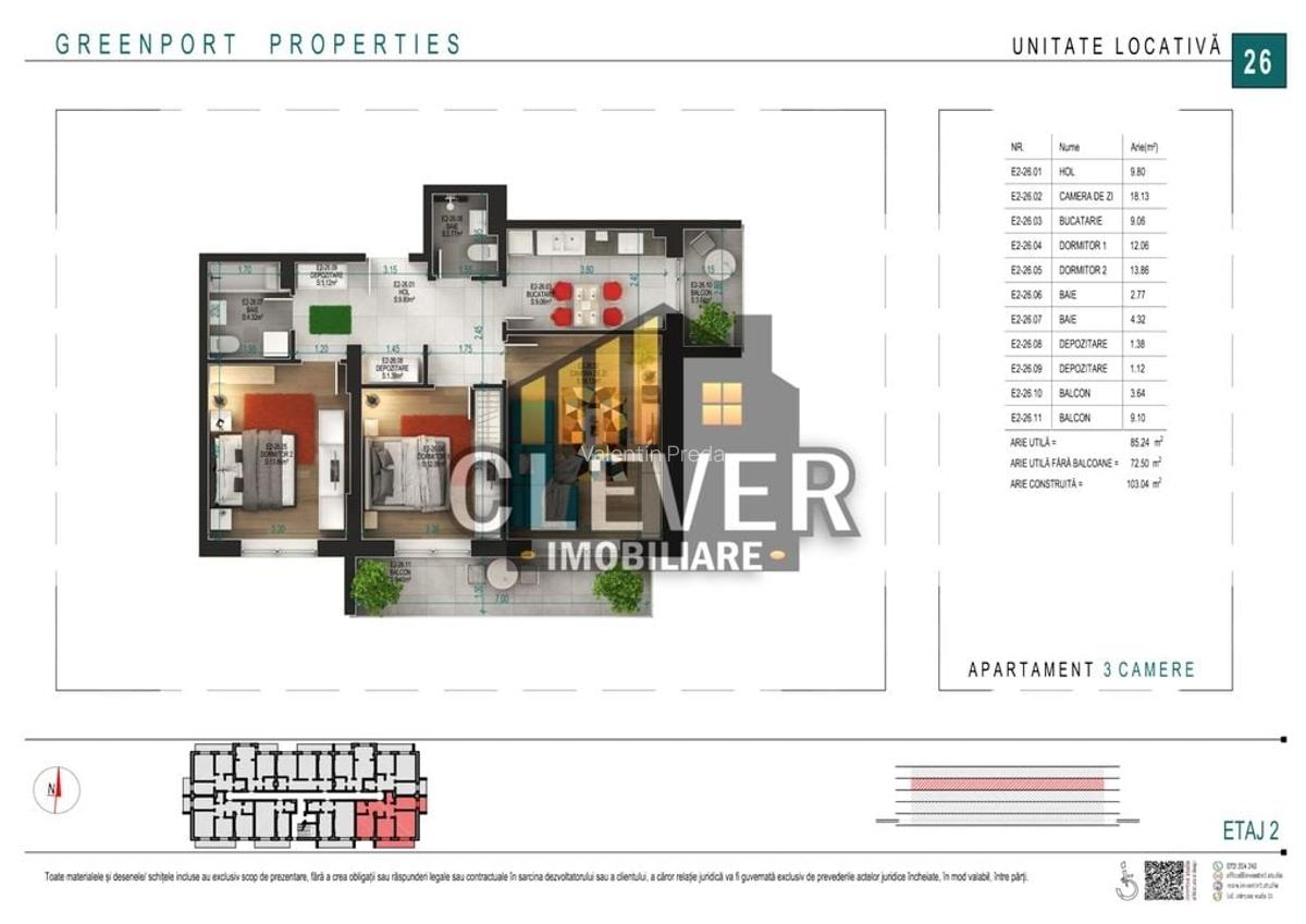 Apartament 3 camere Loc de parcare BONUS Theodor Pallady - 2