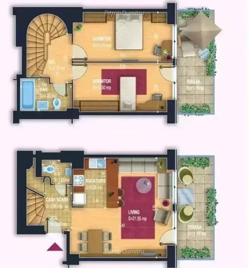 Apartament cu 3 camere semidecomandat, mobilat în Dristor - 10