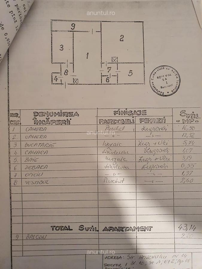 Pajura, metrou Jiului, Apartament 2 camere Centrala Proprie, et.2/3 - 8