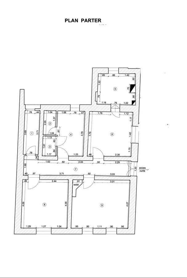 Vand apartament cu 3 camere la casa, Centrul Civic, Liceul Mesota - 7