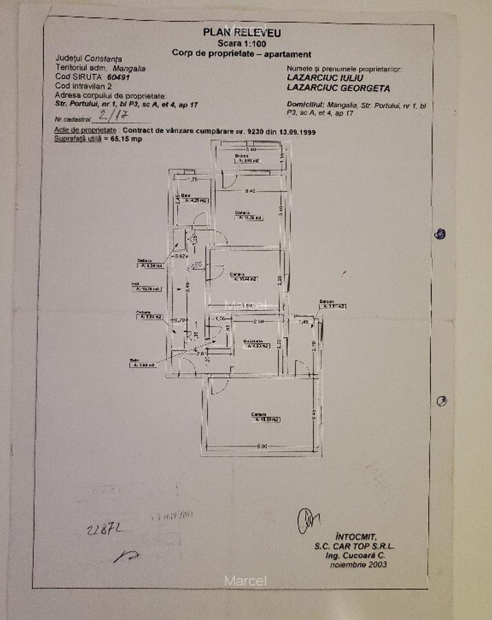 Apartament 3 camere, decomandat, 2 balcoane, 2 bai, 4/4, central - 7